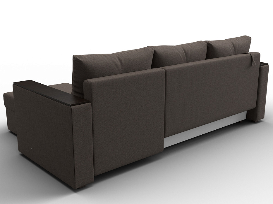 Диван угловой Атланта без стола универсальный угол (амур 05 коричневый)