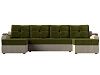 П-образный диван Меркурий (зеленый\бежевый цвет)