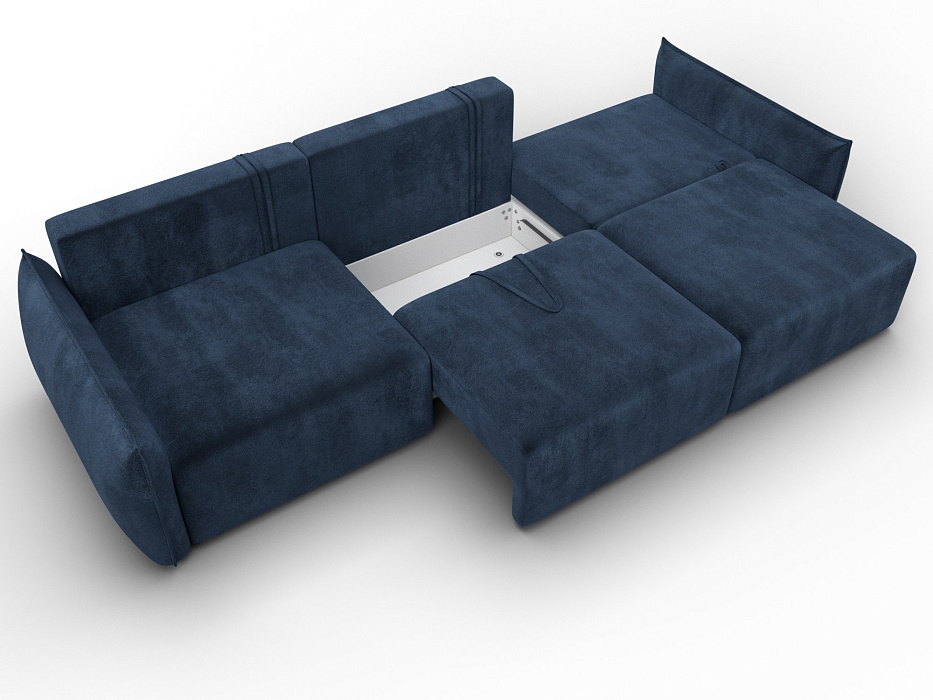 Диван прямой Лига-051 НПБ Лонг (tower 13 синий)