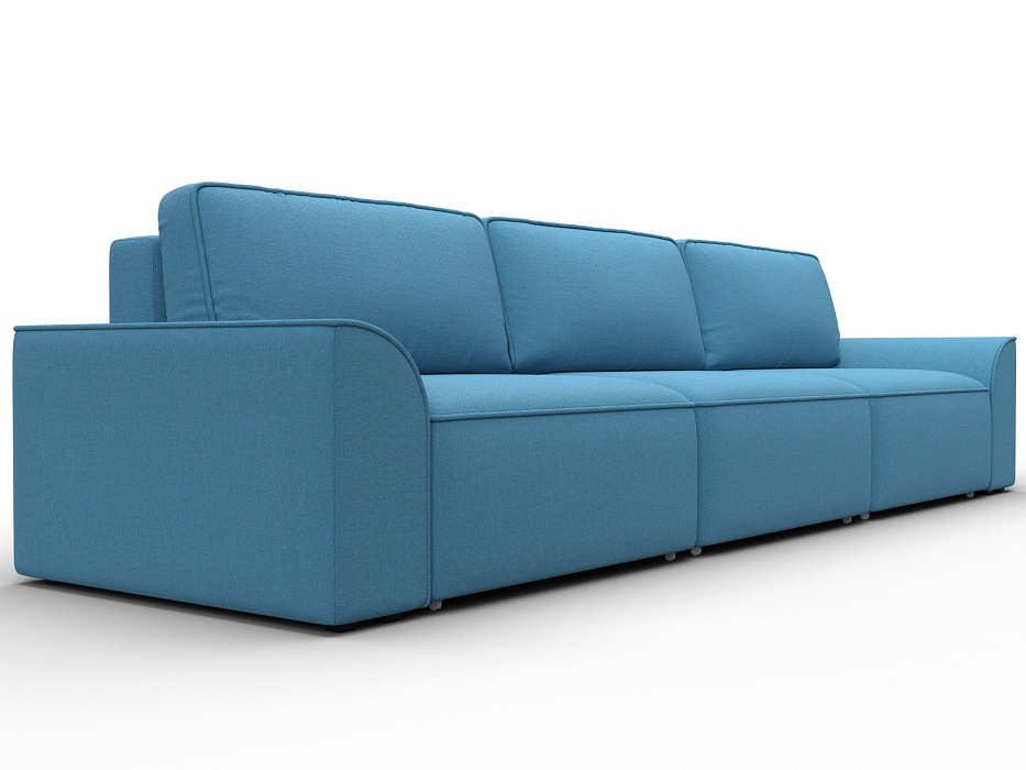 Диван прямой Лига-048 НПБ Лонг (амур 10 голубой)