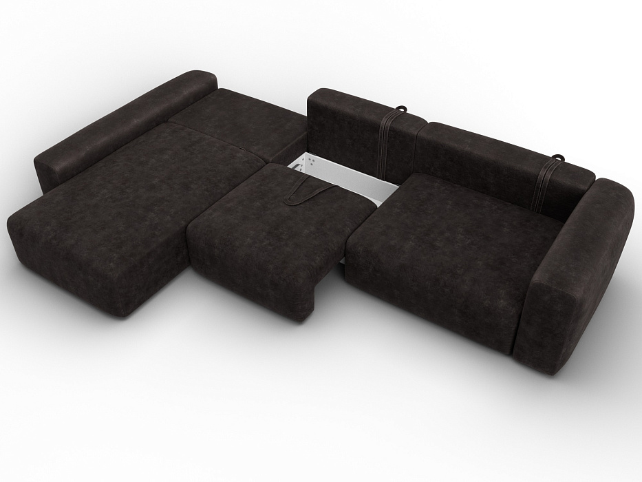 Диван угловой Лига-066 НПБ Лонг угол левый фото в интернет-магазине Лига Диванов