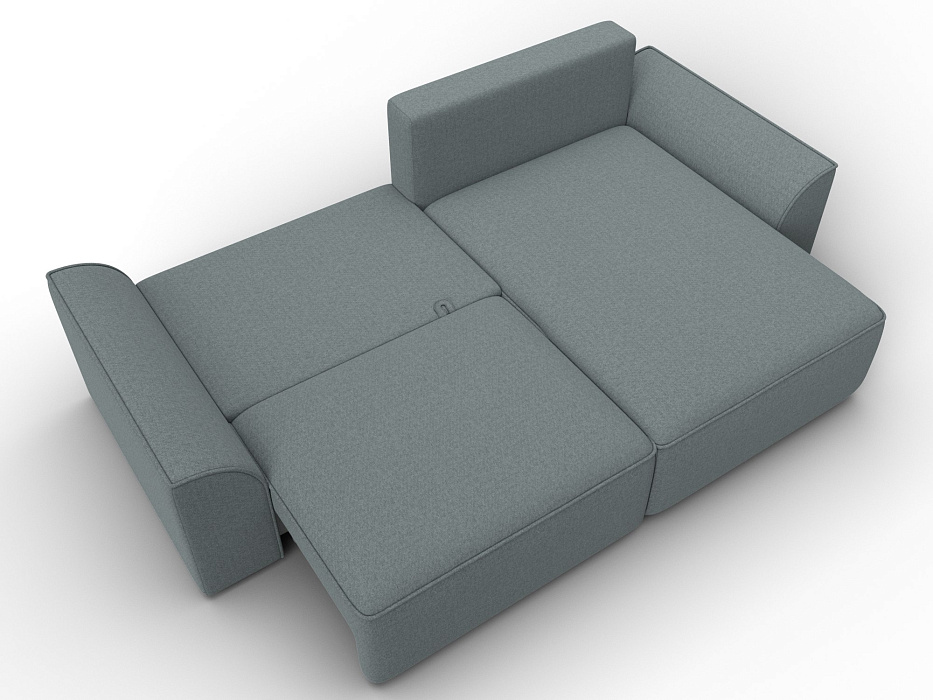 Диван угловой Лига-048 НПБ (амур 07 серый)