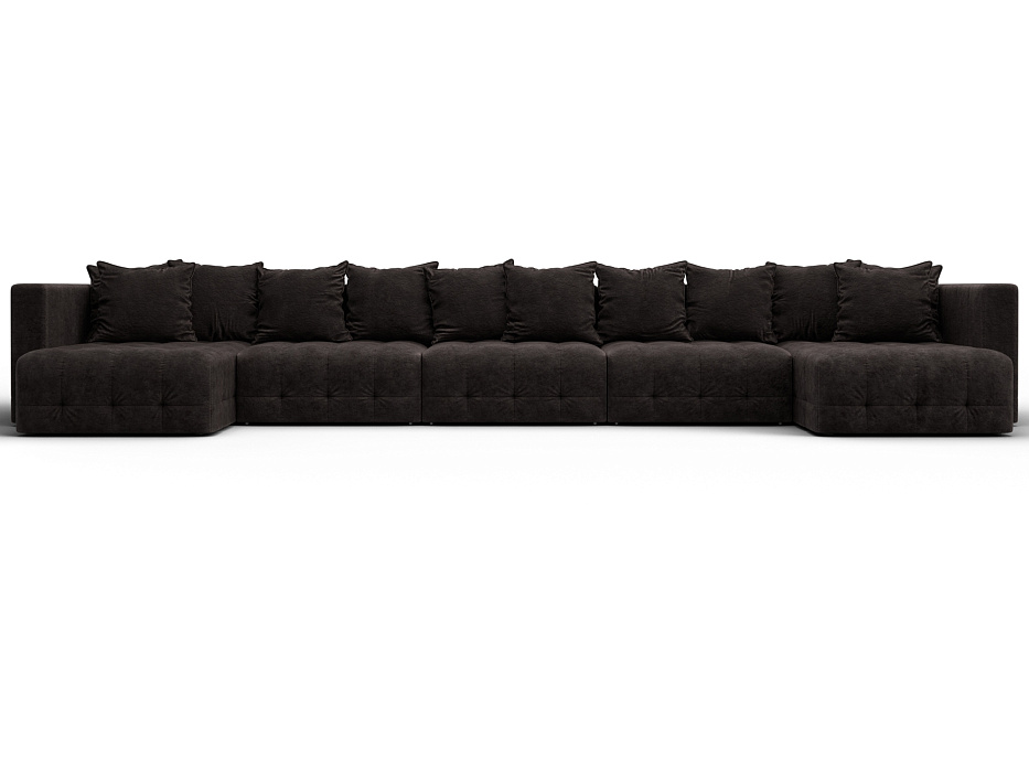 Диван П-образный Лига-052 НПБ МегаЛонг (brut 17 коричневый)