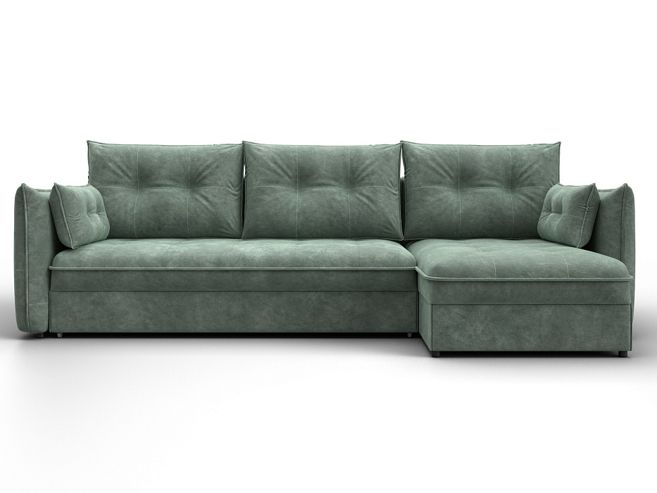 Диван угловой Лига-100 НПБ угол универсальный (brut 08 зеленый)