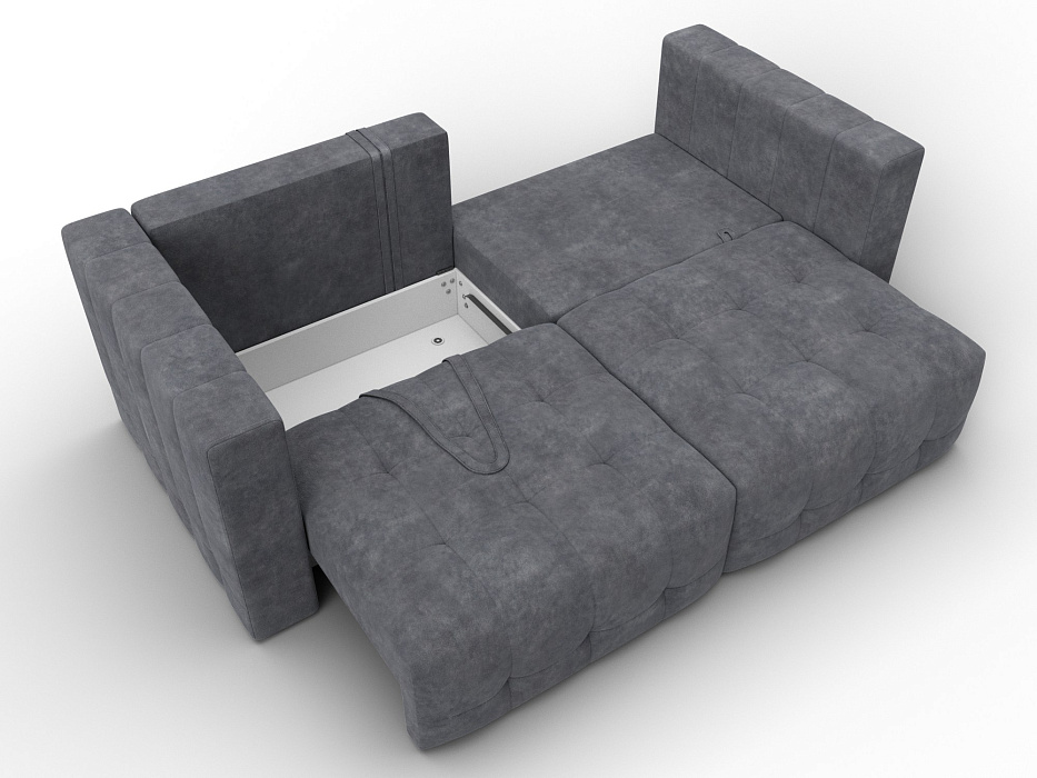 Диван прямой Лига-052 НПБ (brut 16 темно-серый)