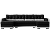 П-образный диван Марсель (черный\белый)