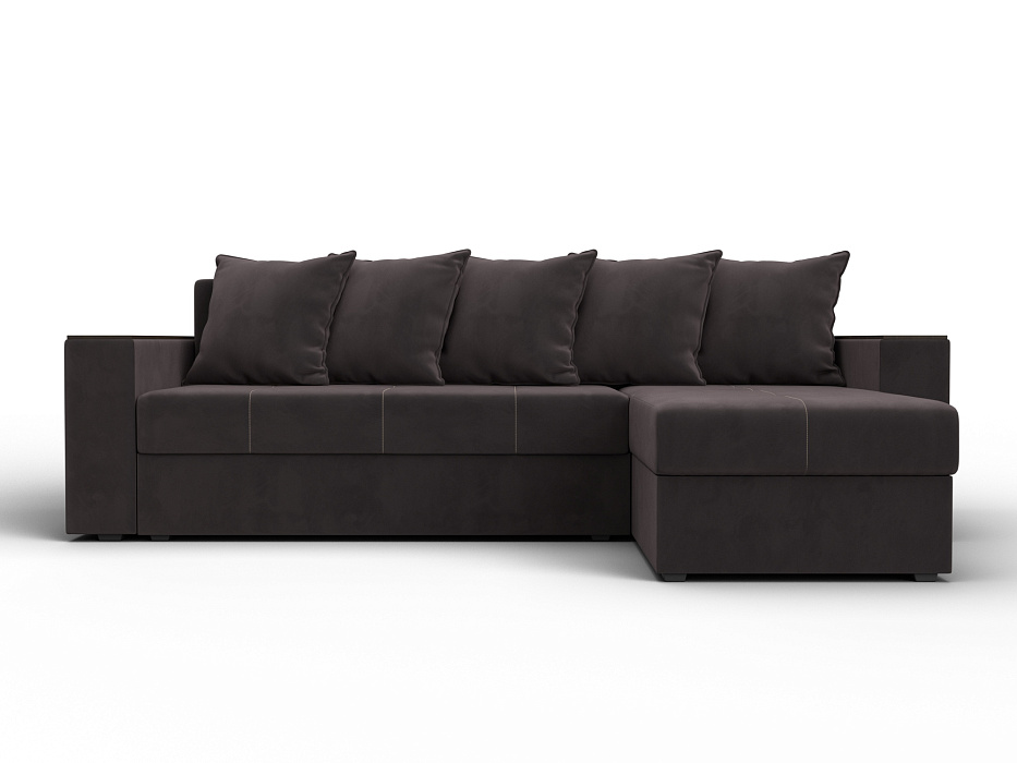 Диван угловой Дубай Лайт угол универсальный (коричневый)