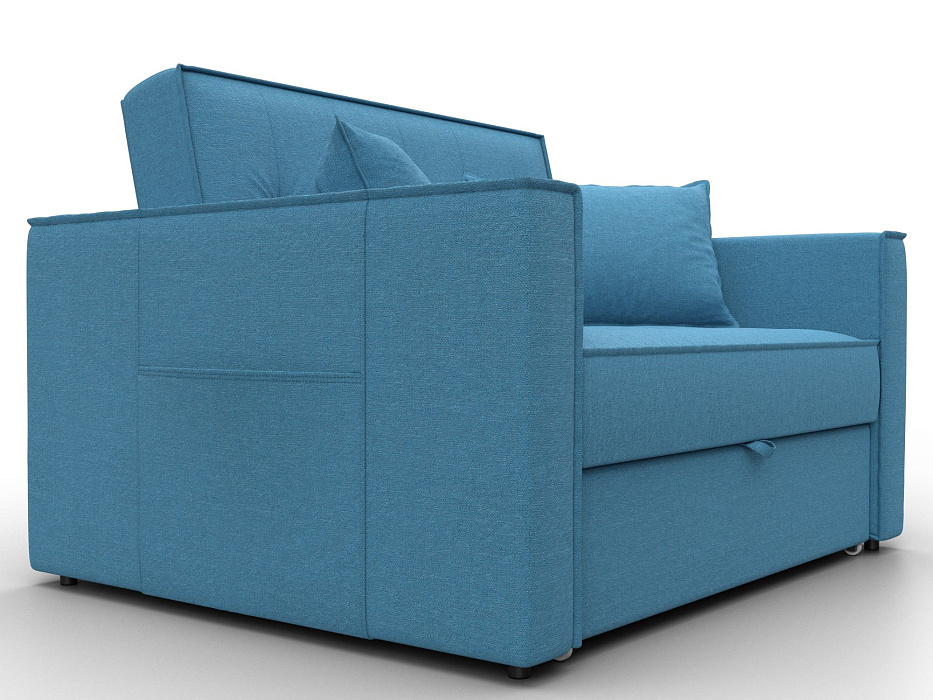 Диван прямой Лига-104 (140) (амур 10 голубой)