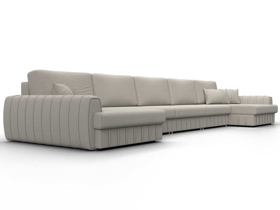 Диван П-образный Лига-057 НПБ МегаЛонг (амур 02 бежевый)