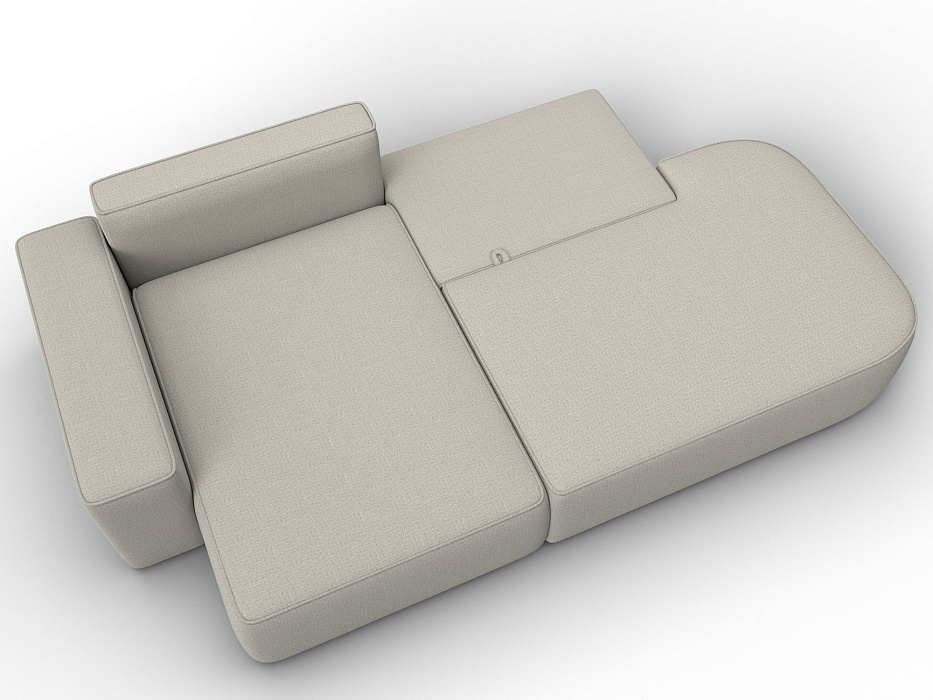 Диван угловой Лига-065 БП угол левый (амур 02 бежевый)