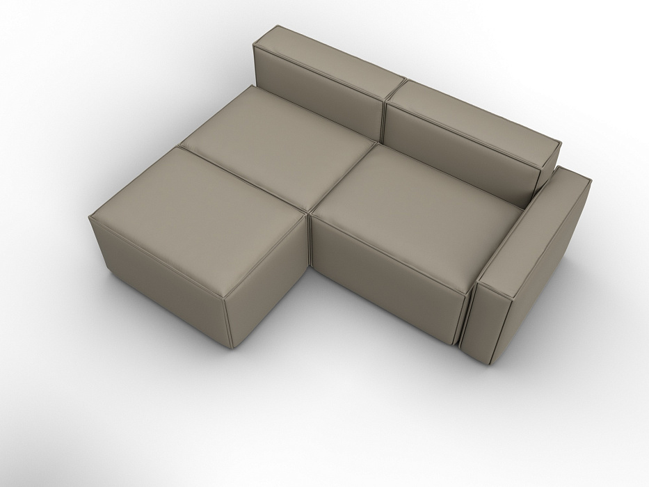 Диван угловой модульный Лига-063 угол правый (grifon 04 бежевый)