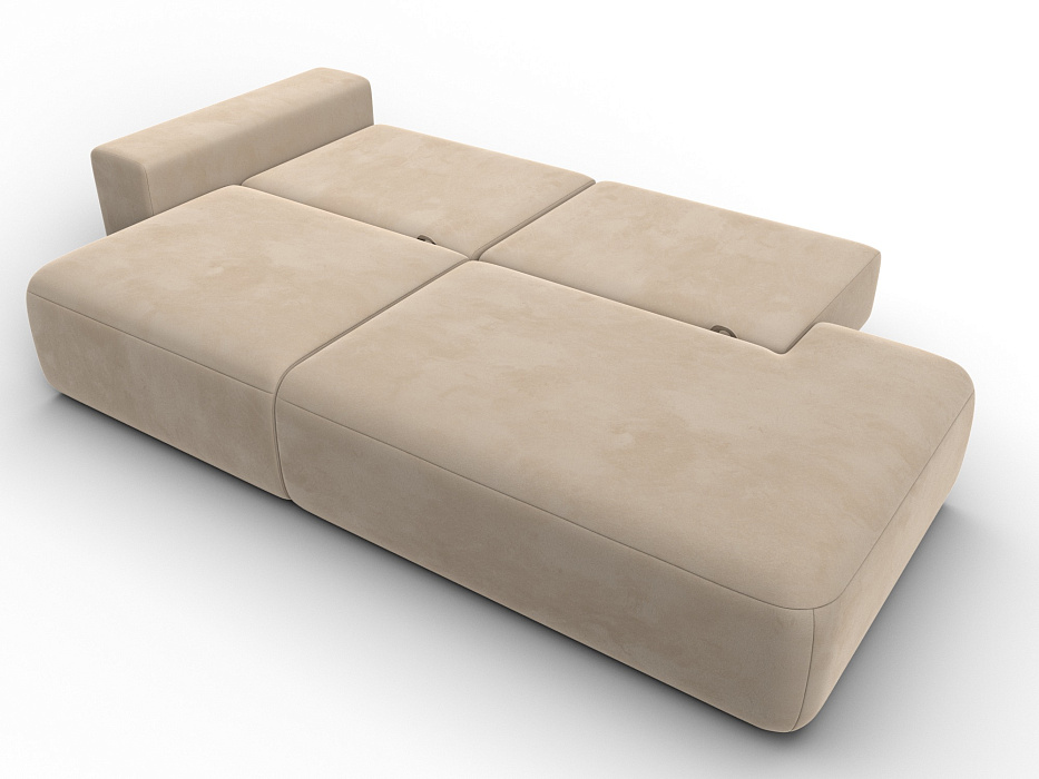 Диван прямой Лига-036 НПБ Модерн подлокотник слева (бежевый)