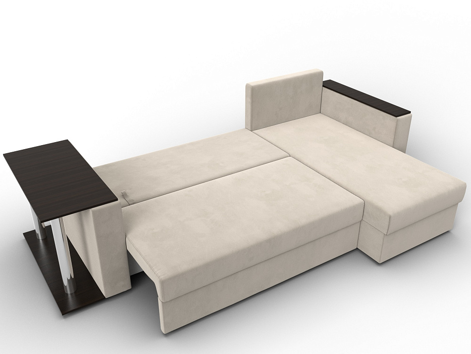 Диван угловой Атланта со столом правый угол (бежевый)