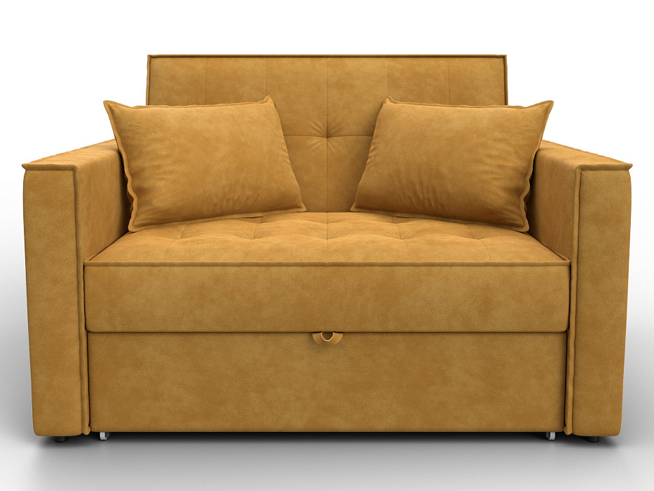 Диван прямой Лига-104 (140) (brut 10 желтый)