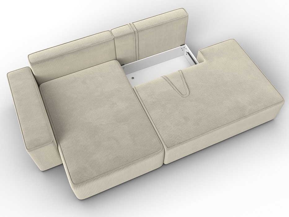 Диван угловой Лига-079 БП угол левый (vertical бежевый)