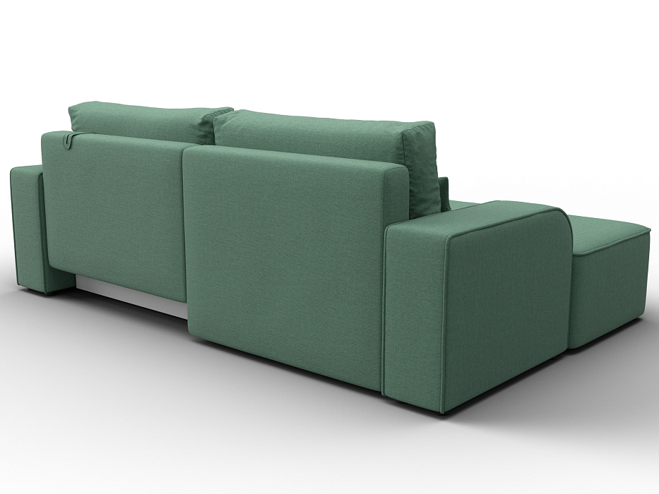 Диван угловой Лига-120 угол левый (амур 11 зеленый)