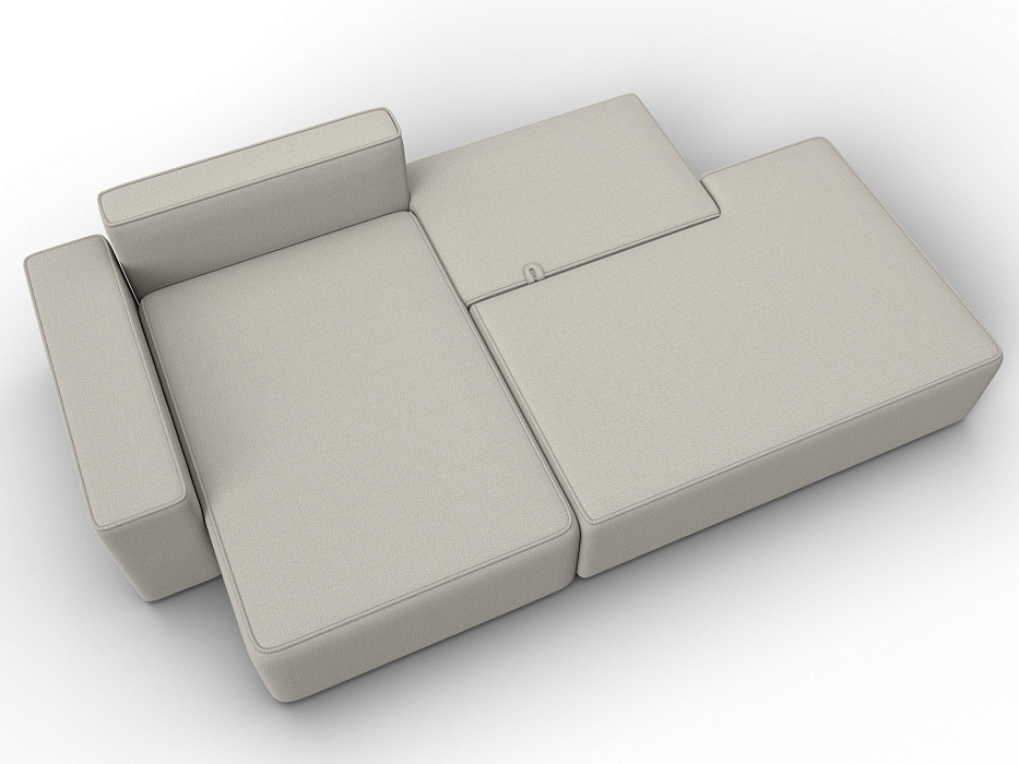 Диван угловой Лига-079 угол левый (амур 02 бежевый)