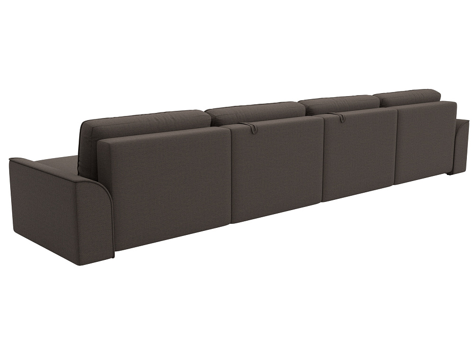 Диван П-образный Лига-048 НПБ лонг (амур 05 коричневый)