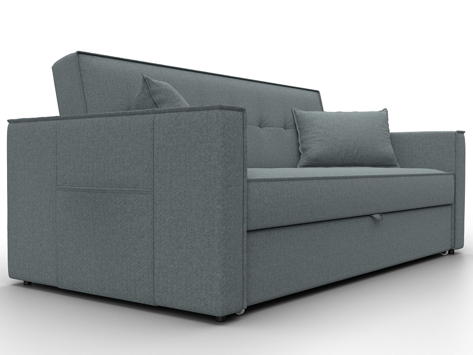 Диван прямой Лига-104 (160) (амур 07 серый)