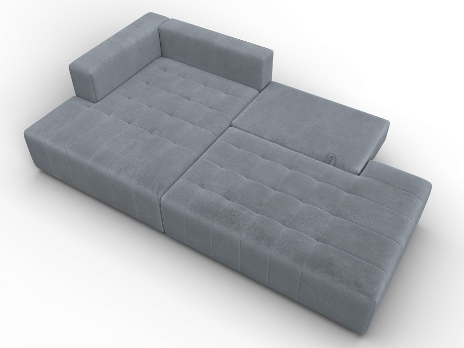 Диван угловой Лига-103 НПБ угол левый (tower 10 серый)