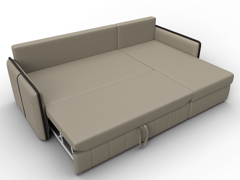 Диван угловой Лига-078 угол универсальный (grifon 04 бежевый/grifon 12 коричневый)