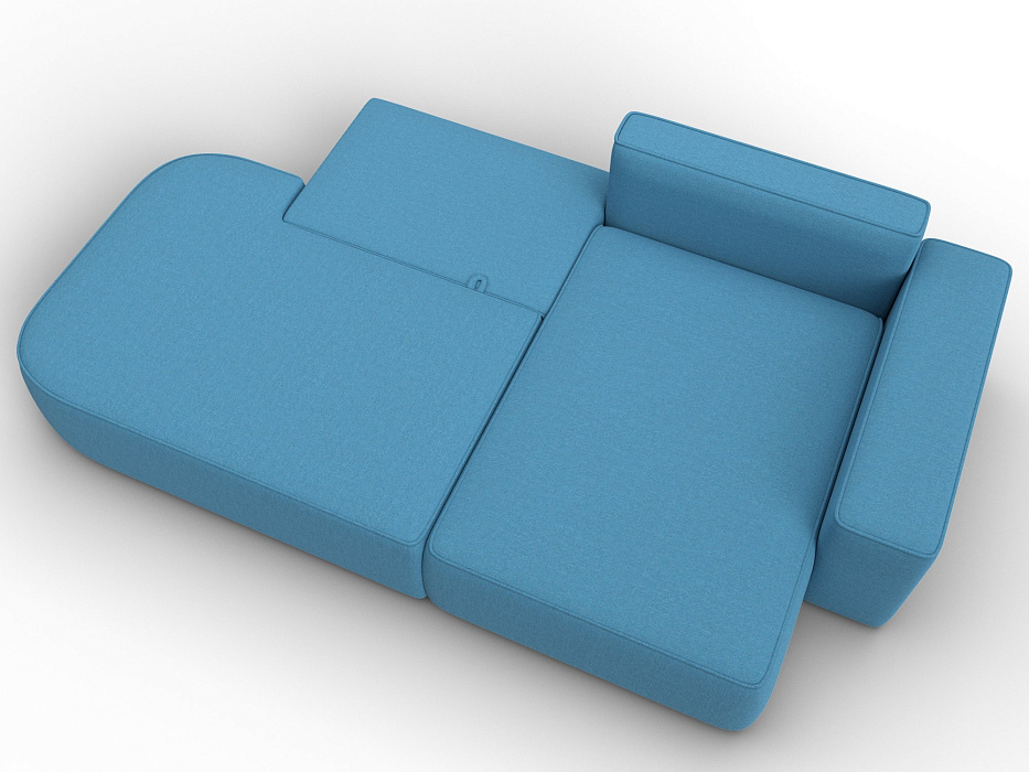 Диван угловой Лига-065 БП угол правый (амур 10 голубой) Диван угловой Лига-065 БП угол правый (амур 10 голубой)