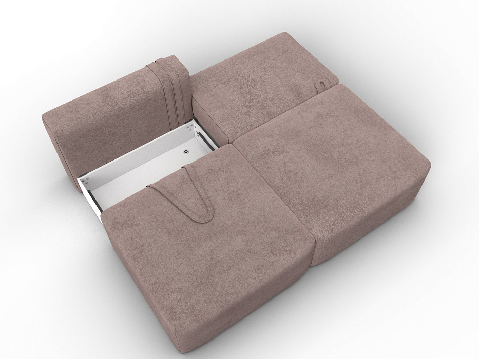 Диван прямой модульный Лига-060 НПБ (tower 05 бежевый)