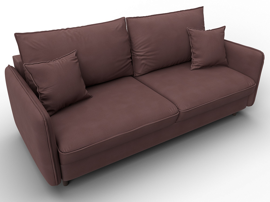 Диван прямой Лига-064 НПБ (joly 09 бордовый)