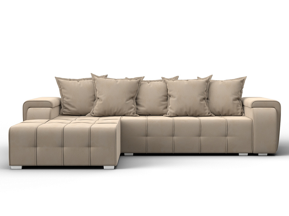 Диван угловой Лига-121 левый угол (seven 729 бежевый)