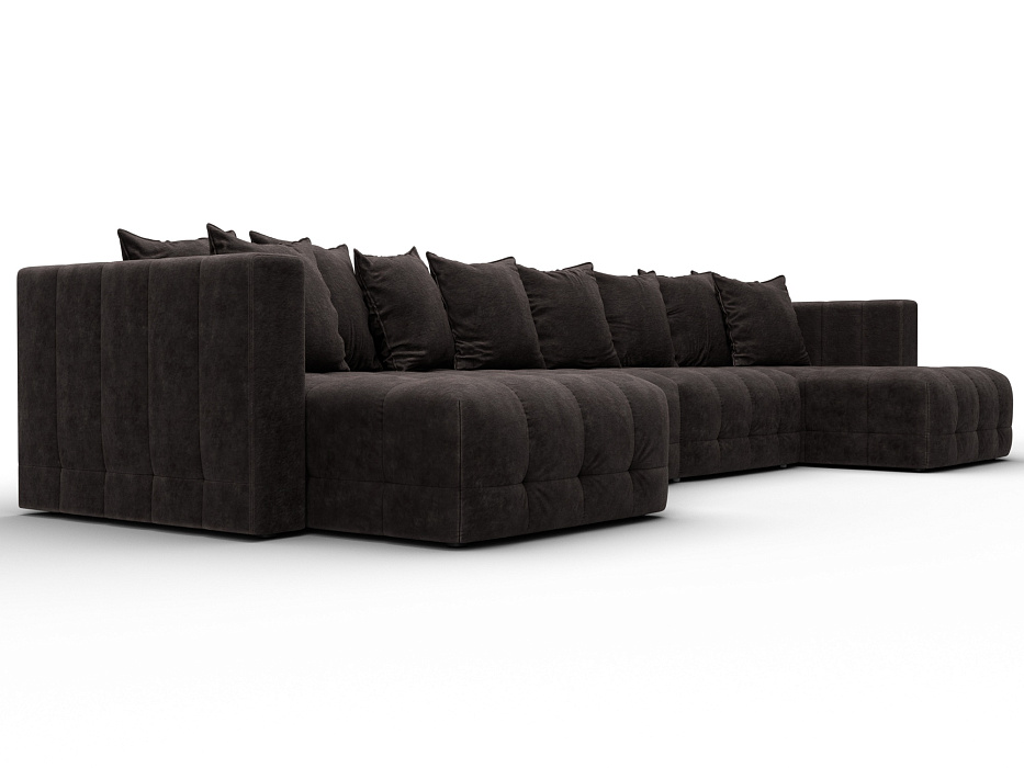 Диван П-образный Лига-052 НПБ Лонг (brut 17 коричневый)