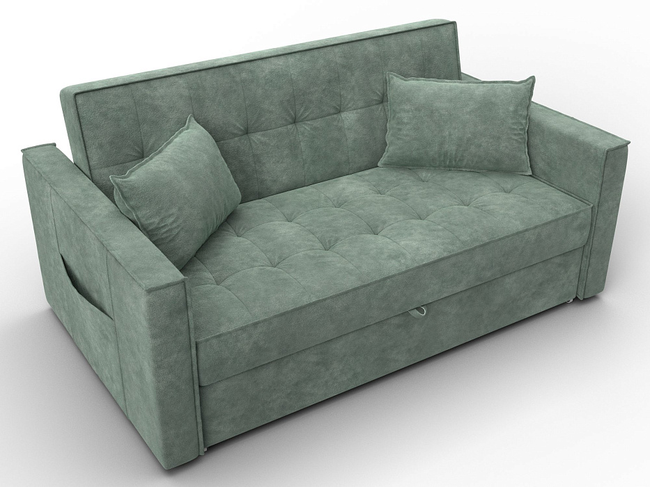 Диван прямой Лига-104 (140) (brut 08 зеленый)