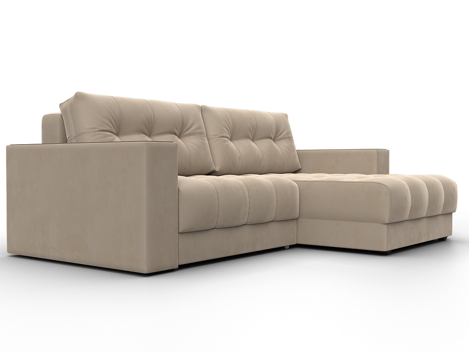 Диван угловой с декором Лига-049 НПБ (seven 729 бежевый)