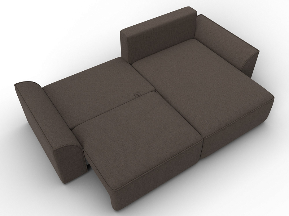 Диван угловой Лига-048 НПБ (амур 05 коричневый)