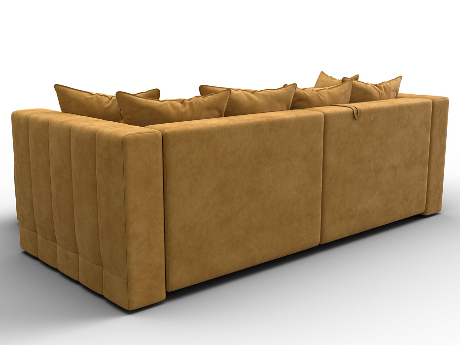 Диван угловой Лига-052 НПБ угол универсальный (brut 10 желтый)