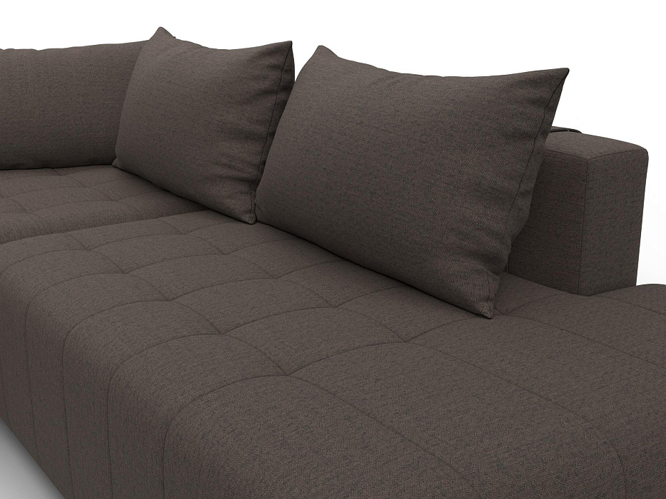 Диван угловой Лига-103 НПБ угол левый (амур 05 коричневый)