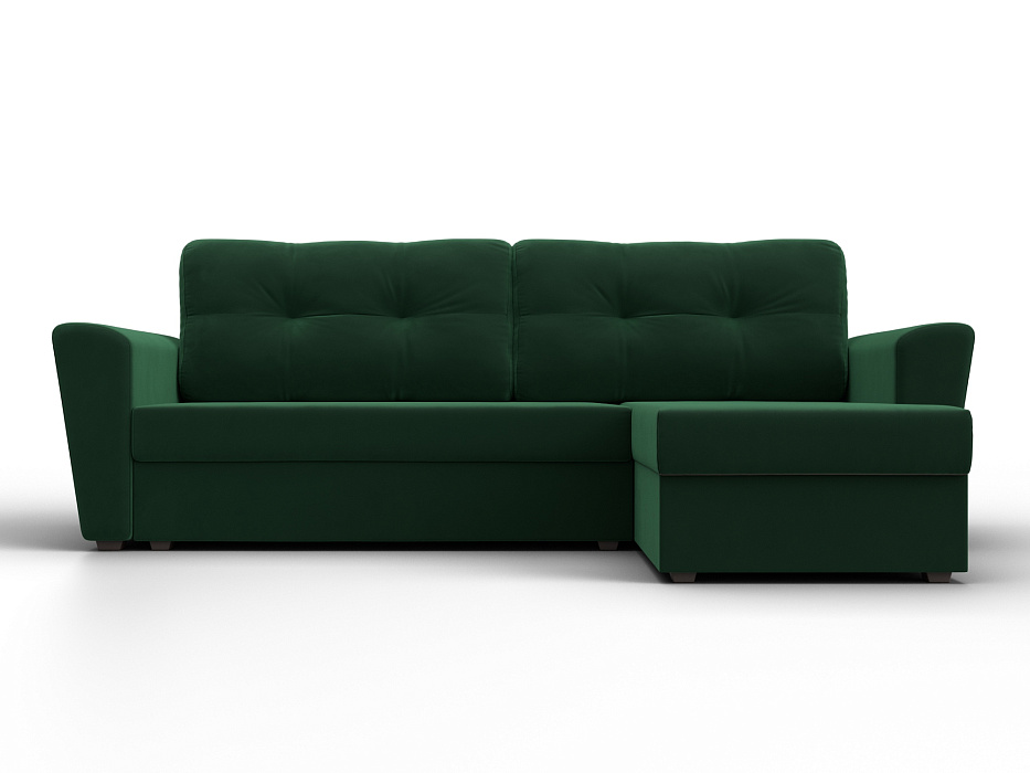 Диван угловой Амстердам Лайт правый угол (seven 626 зеленый)