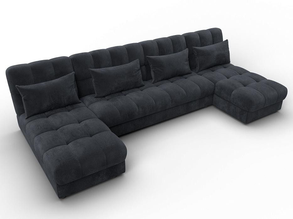 Диван П-образный Лига-116 НПБ (tower 11 темно-серый)