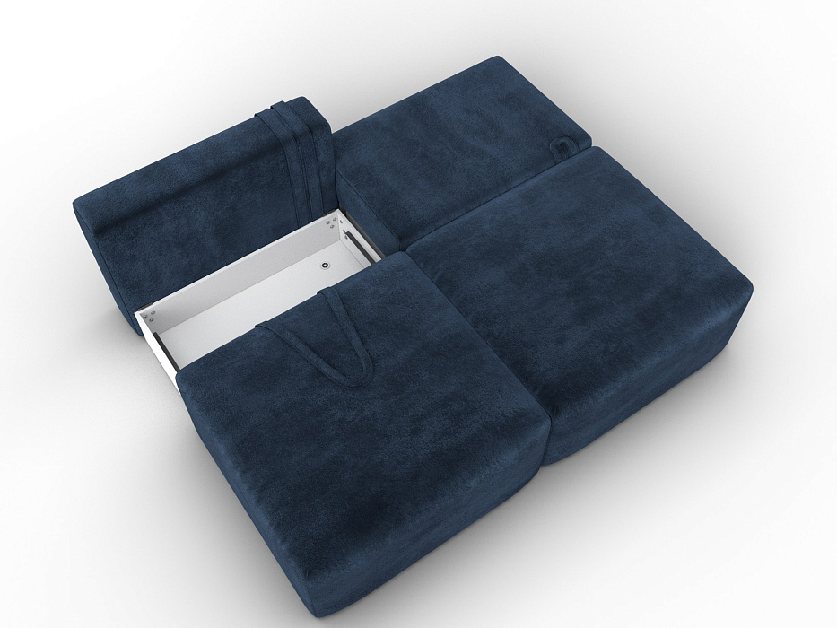 Диван прямой модульный Лига-060 НПБ (tower 13 синий)