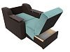 Кресло-кровать Сенатор 60 (бирюзовый\коричневый)