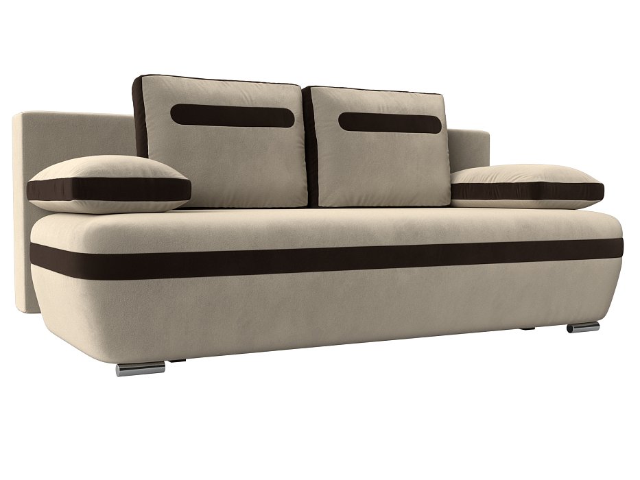 Прямой диван Каир (бежевый\коричневый цвет)