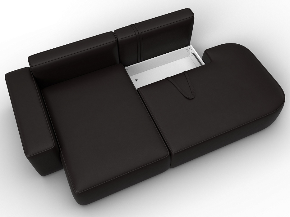 Диван угловой Лига-065 угол левый (grifon 12 коричневый)