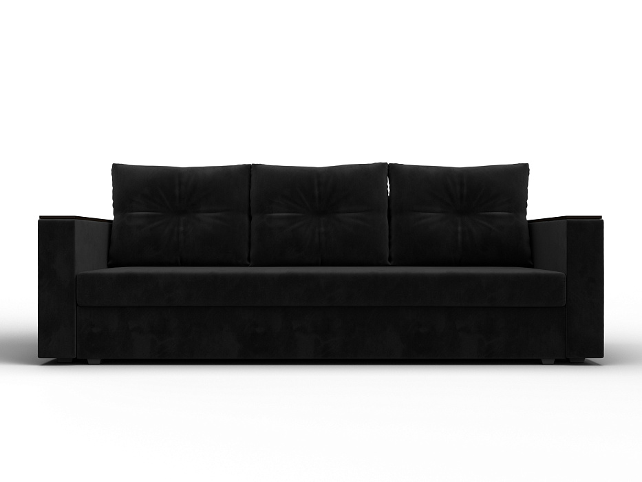 Диван прямой Атланта без стола (seven 35 черный)