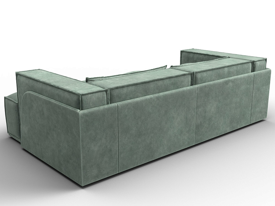 Диван угловой Лига-061 угол правый (brut 08 зеленый)