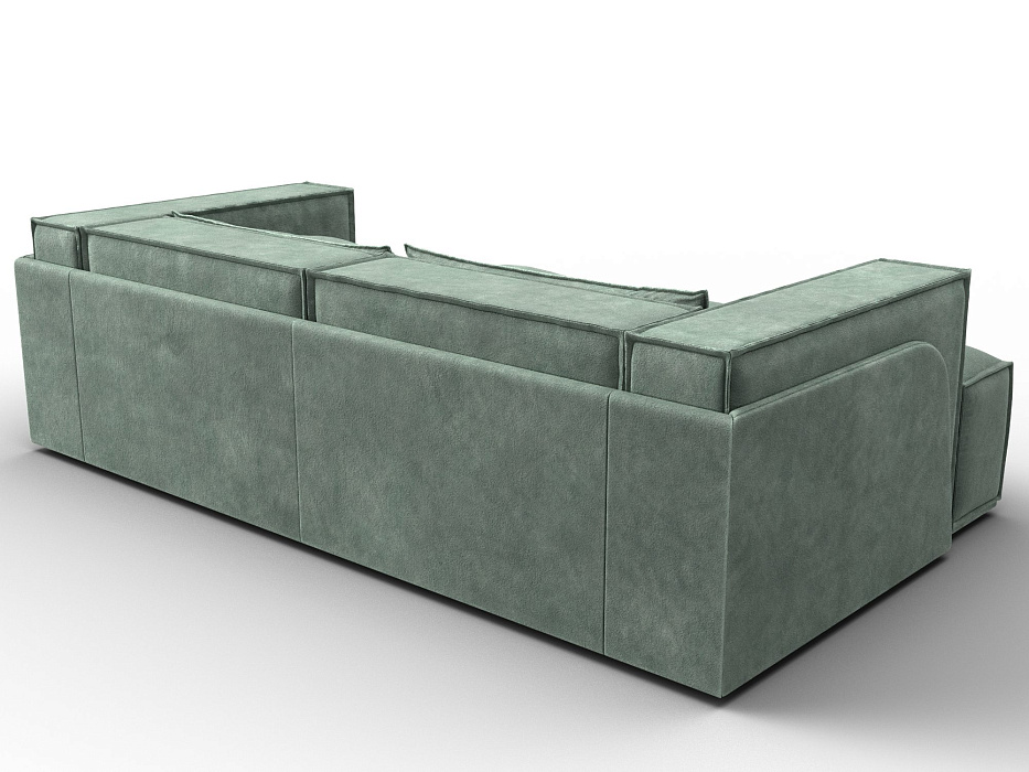 Диван угловой Лига-061 угол левый (brut 08 зеленый)