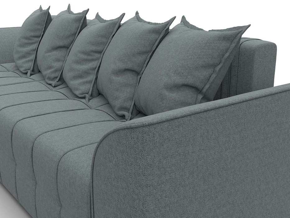 Диван угловой Лига-113 угол левый (амур 07 серый)