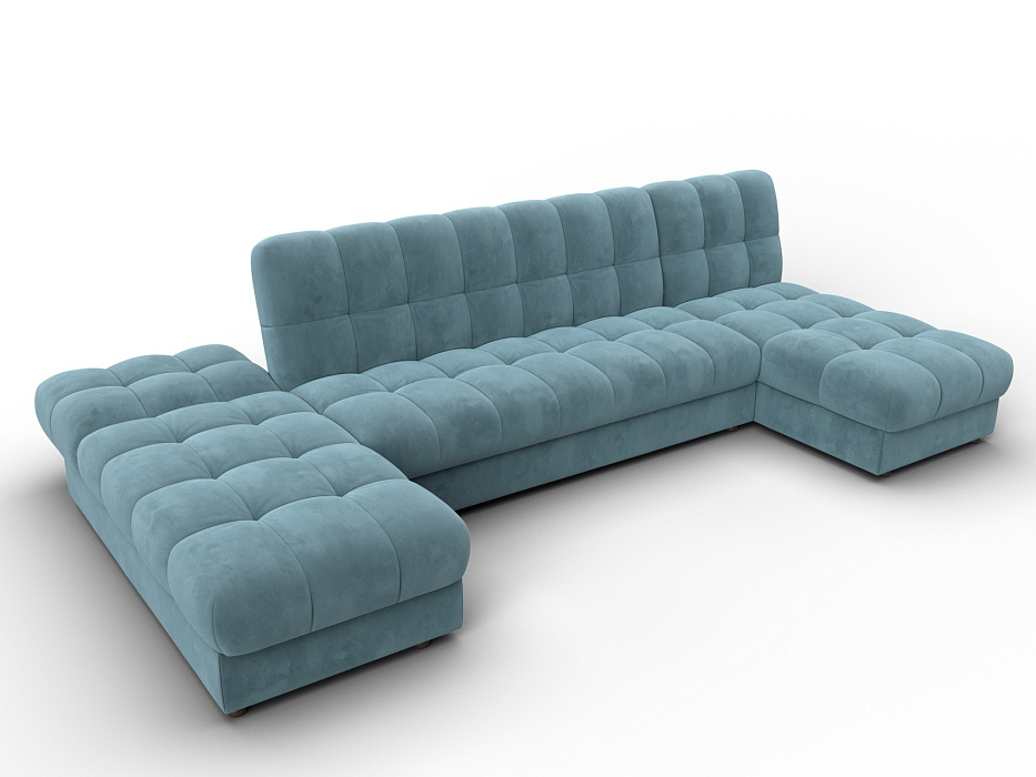 Диван П-образный Лига-116 НПБ (seven 113 бирюзовый)