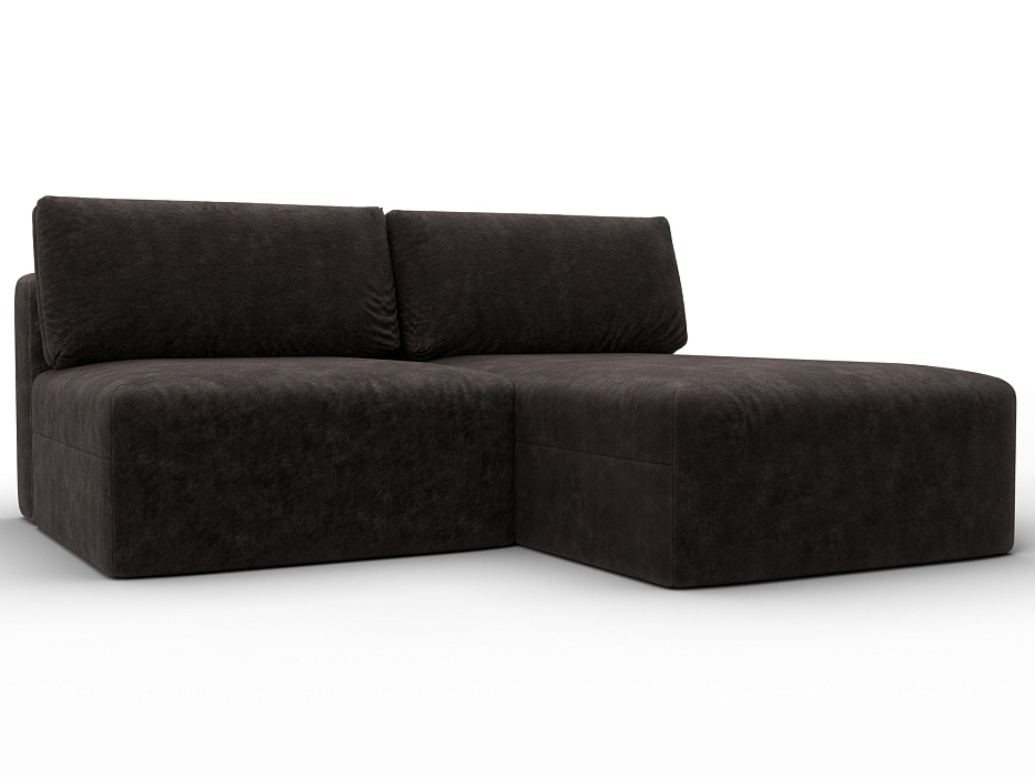 Диван угловой модульный Лига-060 НПБ угол универсальный (brut 17 коричневый)