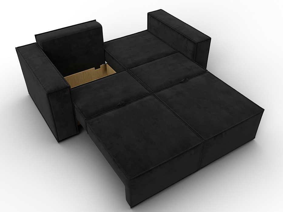 Диван прямой Куба мини (черный)