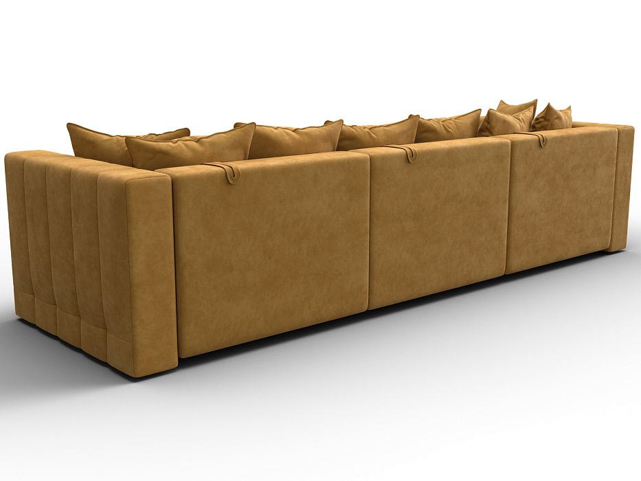 Диван прямой Лига-052 НПБ Лонг (brut 10 желтый)