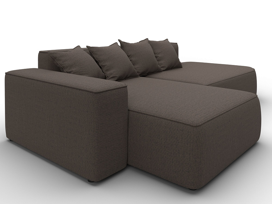 Диван угловой Лига-065 угол левый (амур 05 коричневый)